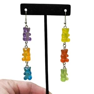 Gummy Bear Earrings Candy Color Drop Earrings